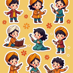 Indian Gods - Religious - Stickers Sheet v54